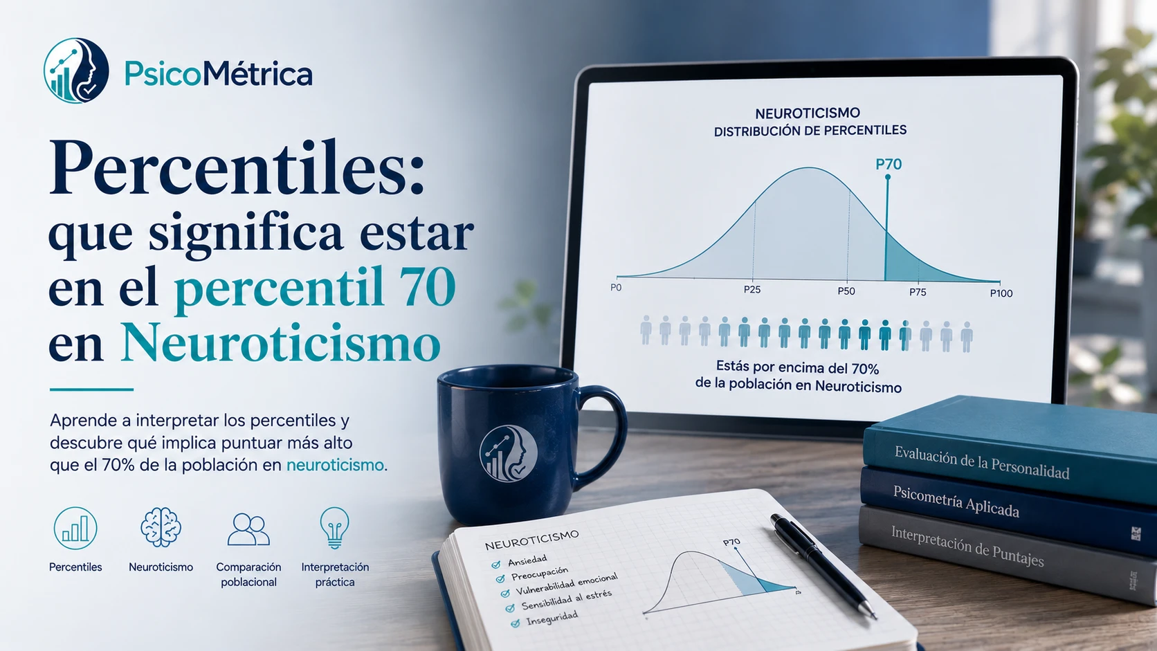 Ilustración del artículo sobre percentiles en tests psicológicos